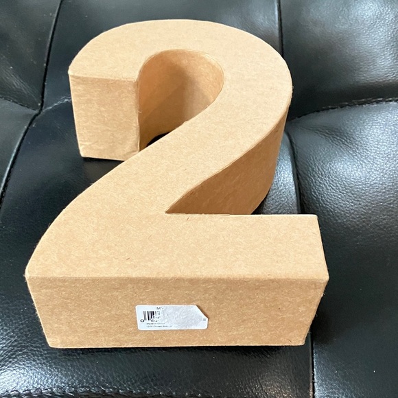 Kraft cardboard Decorative Number 2 - Picture 4 of 12